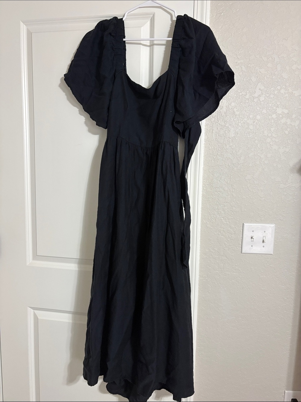Black Puff-Sleeve Maxi Dress - a New Day